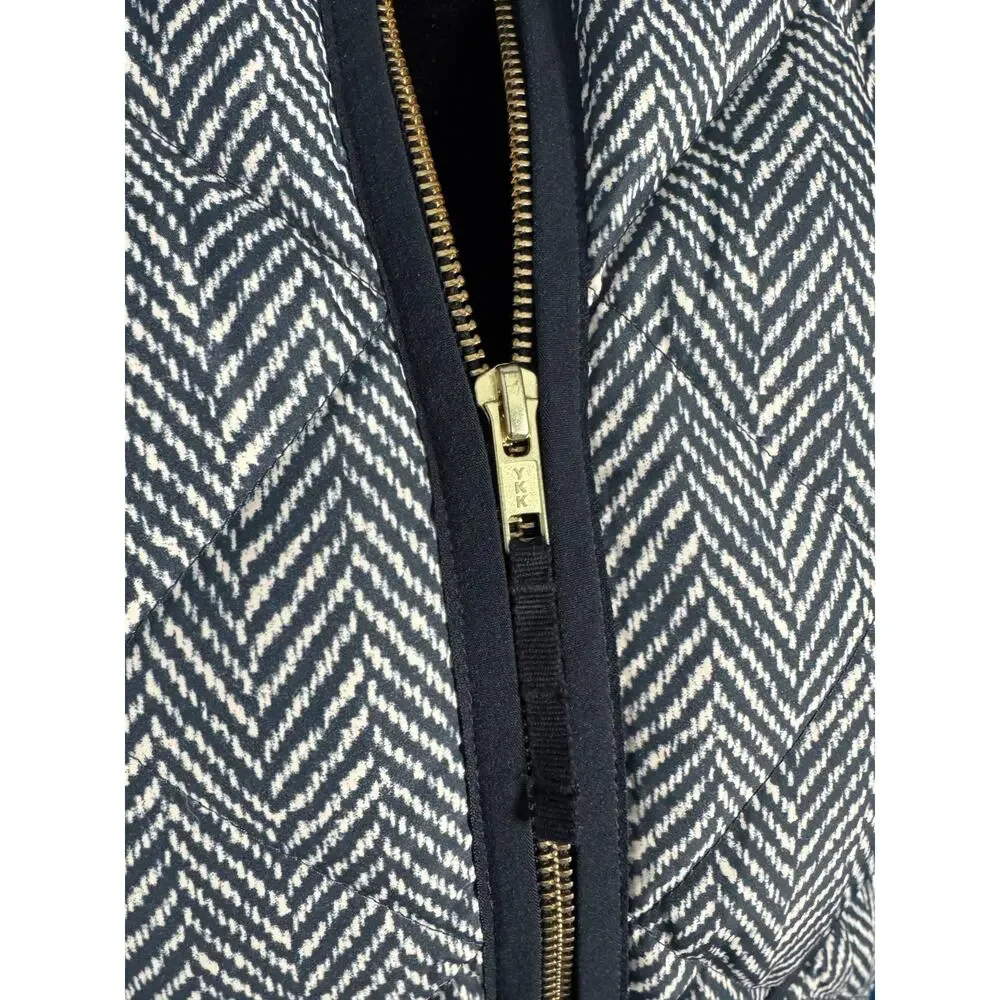 J.Crew Herringbone Quilted Puffer Vest Down Fill Zip Front Pockets XXS - Picture 4 of 9